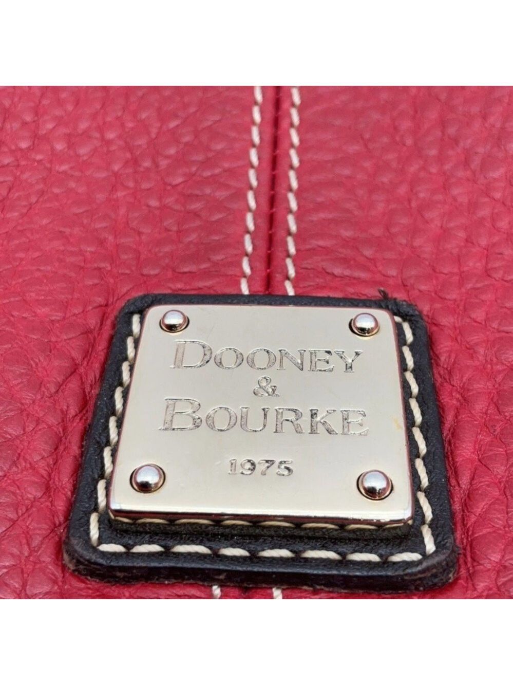 Dooney & Bourke Dark Red Pebbled Leather Hobo Shoulder Bag - Picture 11 of 16